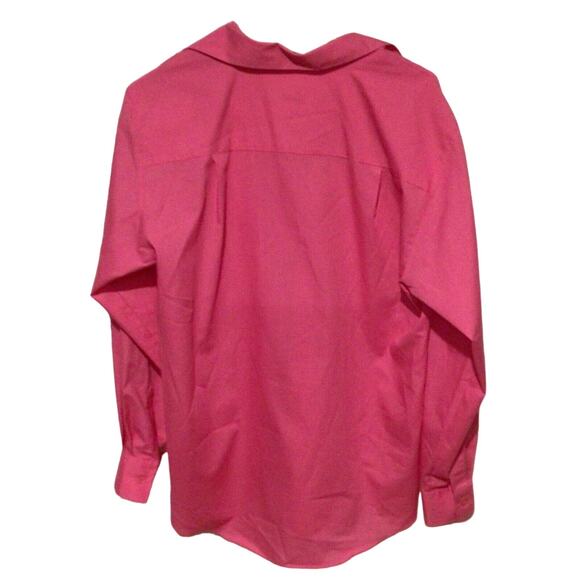 Foxcroft Pink Wrinkle Free Button Up Blouse Womens Long Sleeve Shirt Size 10 - Picture 3 of 3